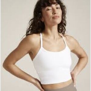 White Cropped Tank Top